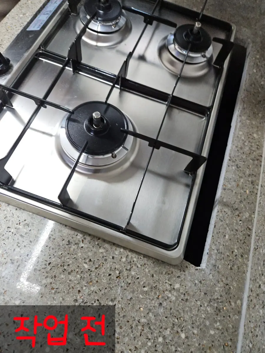 가스레인지 타공 사이즈 — 시공 후