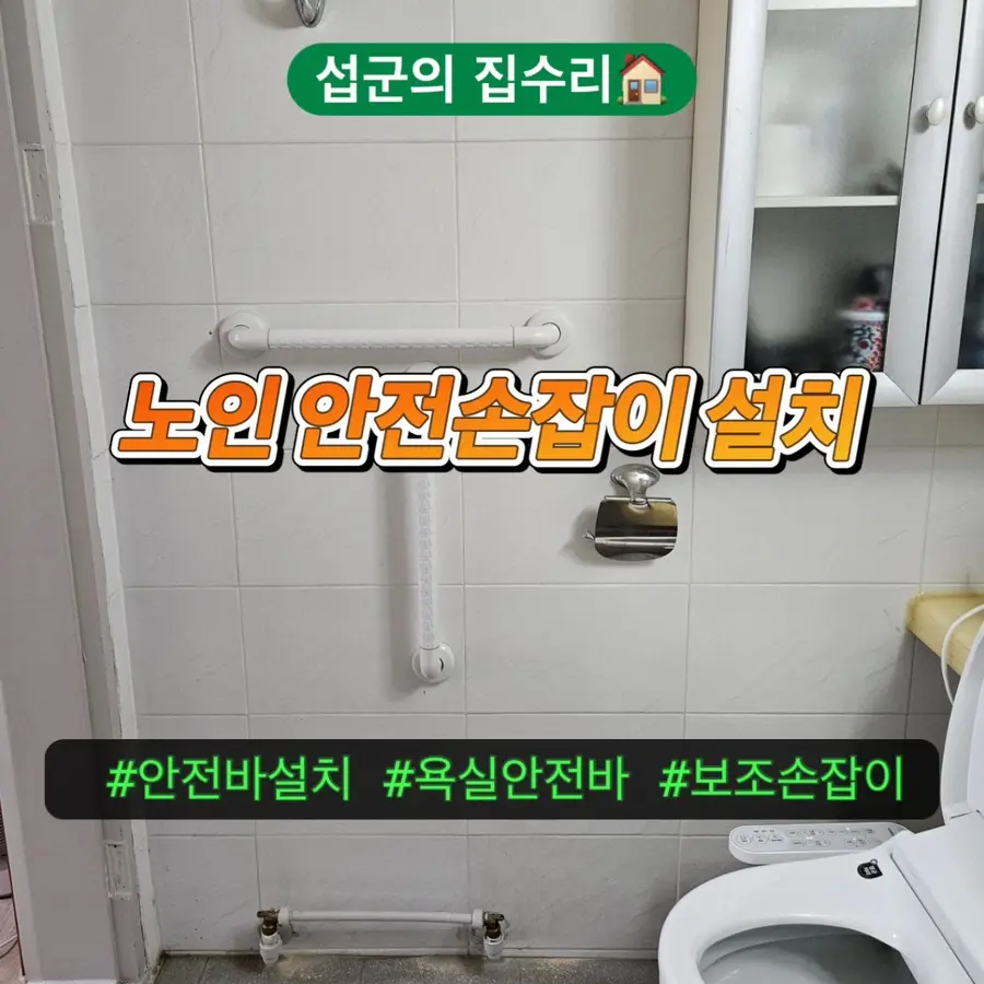 안성 노인안전손잡이 설치 공도읍 변기 — 시공 전