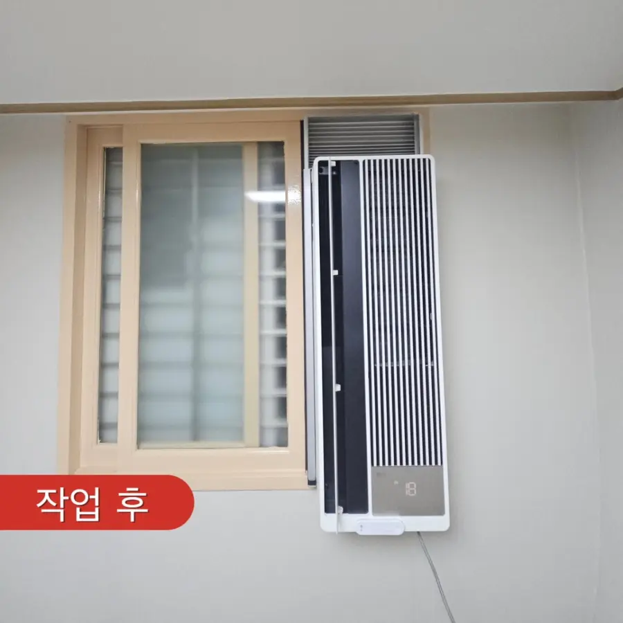 창문 형에어컨설치불가창문 수원시 아파트 시공 사진 18