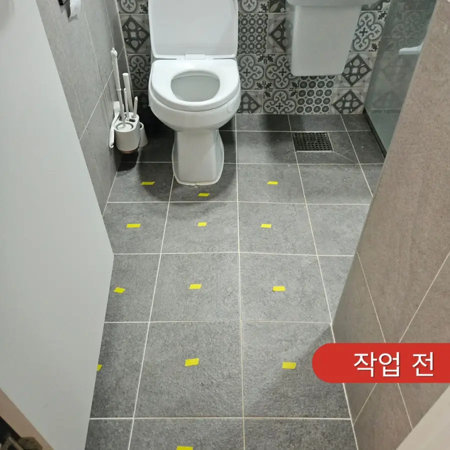 여주시 타일 보수 교동 욕실 바닥 깨짐 — 시공 전